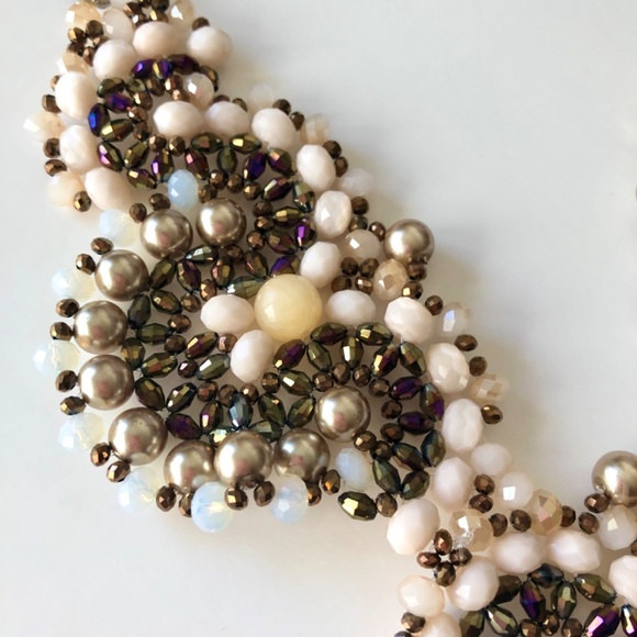 Beaded & Silk Woven Cord Necklace by Rush Denis & Charles - Picture 9 of 11